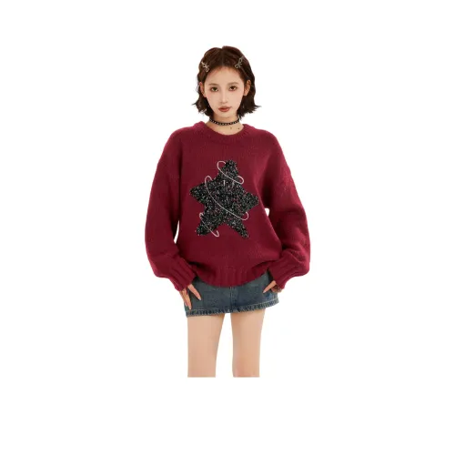 Princess Berdele aop sweater Women's Red