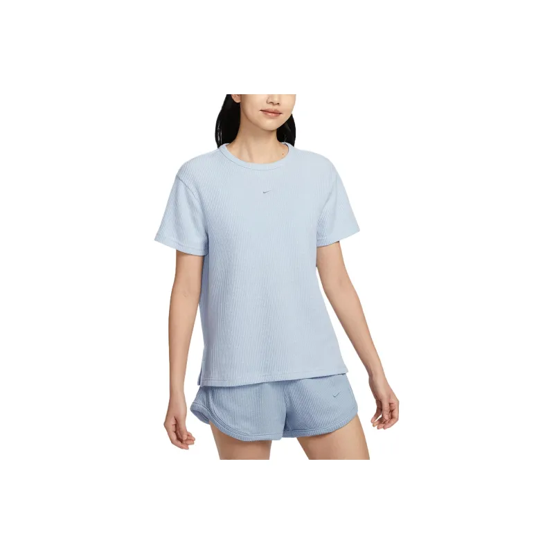 Nike Sportswear Drop Shoulder Sleeve T Shirt Women's Purple Blue-0