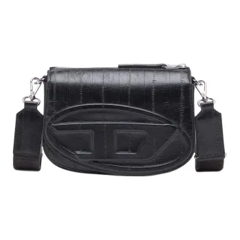 DIESEL Shearling Camera Bag, Crossbody Bag, Shoulder Bag Women's Black