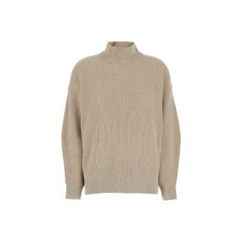 Brunello Cucinelli Lurex High Neck Oversized Pullover