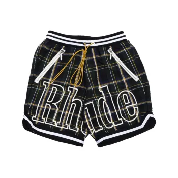 RHUDE Flannel Court Logo Short