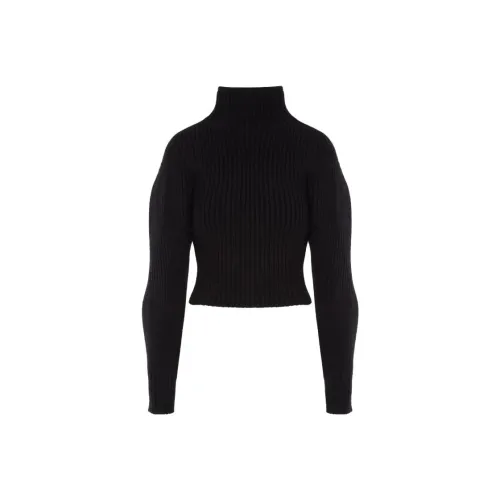 Alaia High Neck Drop Shoulder Jumper