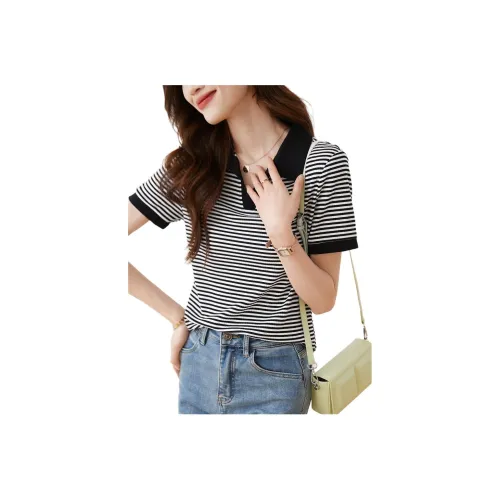 Mo Han Yi Mei T Shirt Women's Black White