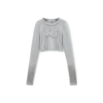 Alexander Wang Cropped Long Sleeve Top