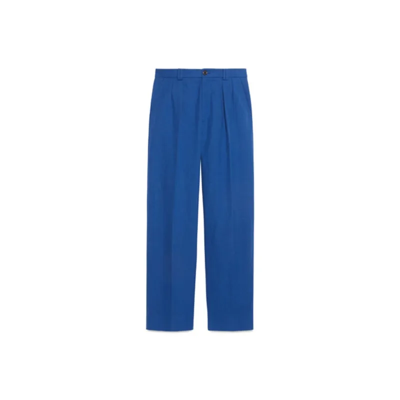 GUCCI FW23 Casual Pants Men's Blue-0
