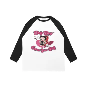 BETTY BOOP T Shirt Unisex White/Black