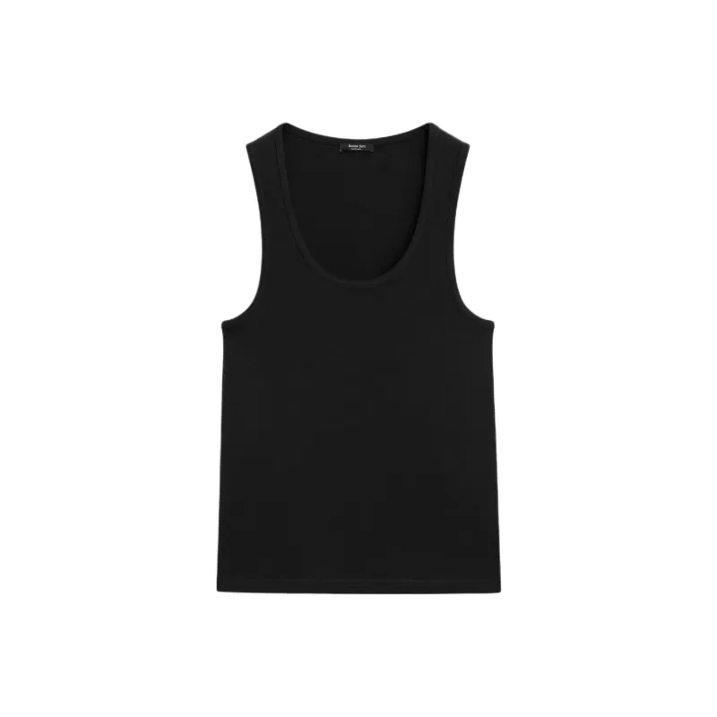 Massimo Dutti Tank Tops Women's Black-0