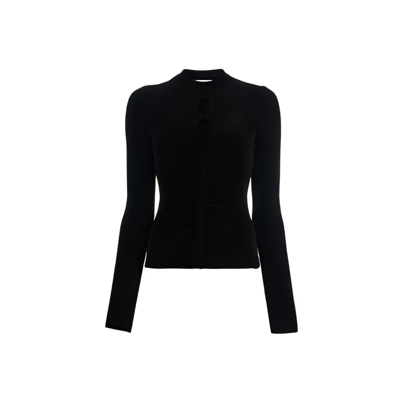 MSGM Ribbed Cut Out Detail Sweater-0