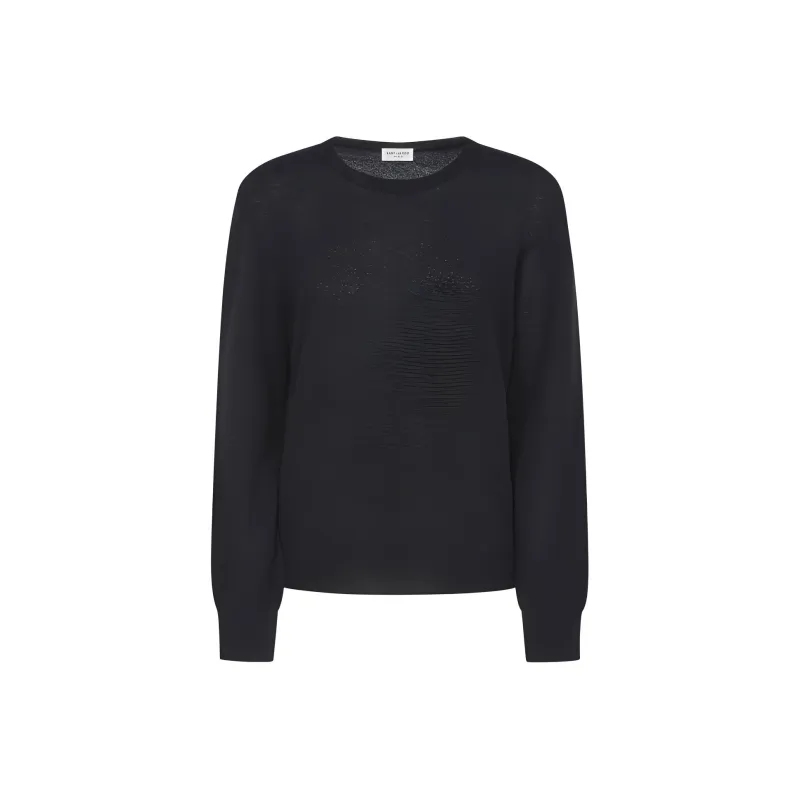 SAINT LAURENT Crewneck Long Sleeved Jumper-0