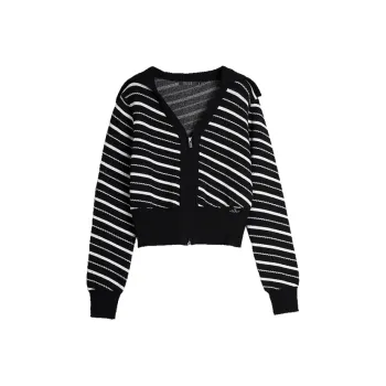 ELLE Sweater Women's Black White