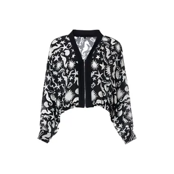 BESIONIA SS24 Crop Top Women's Black White