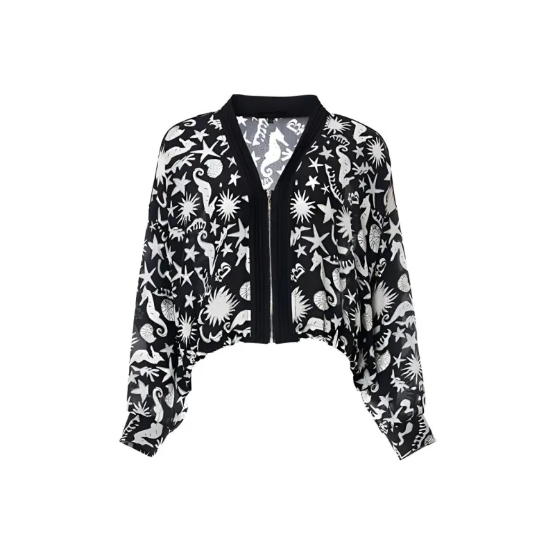 BESIONIA SS24 Crop Top Women's Black White-0