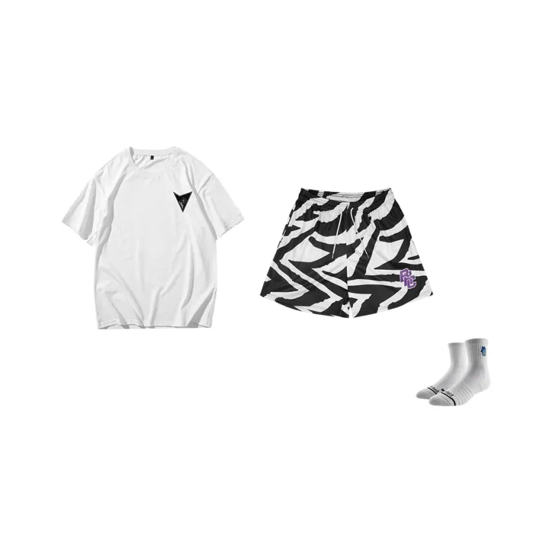 BKCXZICE Loose Fit Breathable Sports Shorts Unisex Zebra Print-7