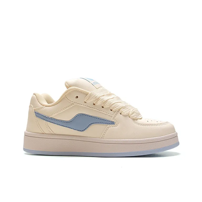 STUR YSN Wear resistant And Lightweight Low Top Skateboard Shoes Women's Light Blue White-2