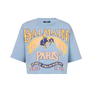 BALMAIN T Shirts Women's Blue