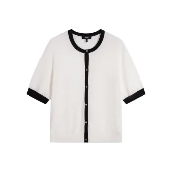 THEORY Sweater Women's Ivory White/Black