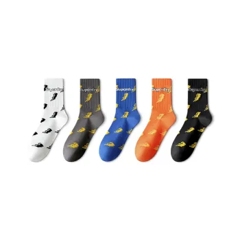 Taste The Color Mid Calf Socks Unisex 5 Pack