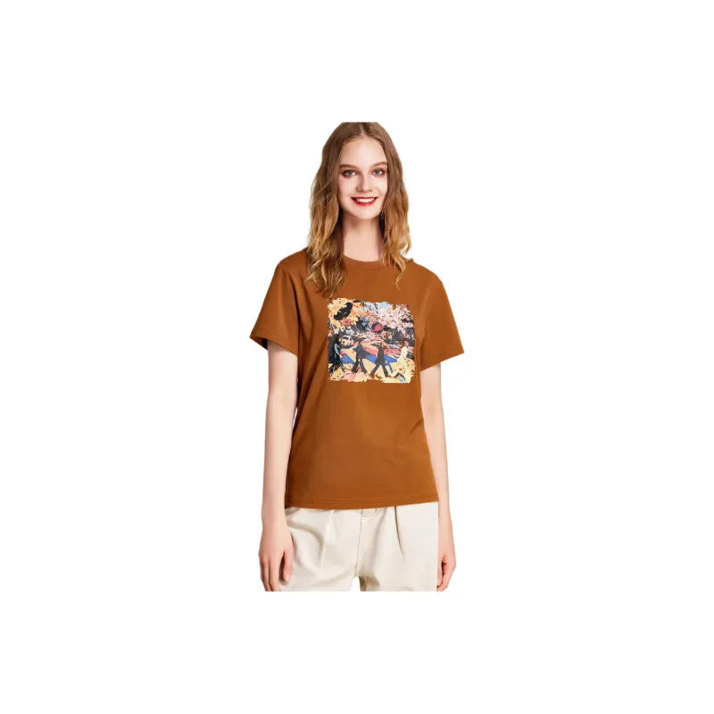 HAVVA Regular T Shirt Women's Caramel-0