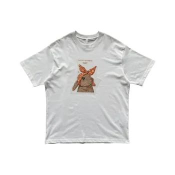 Korean Style Drop Shoulder Sleeve T Shirt Unisex White