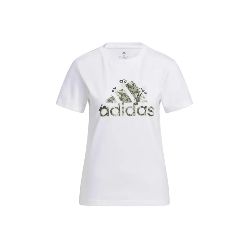 adidas Floral Badge Of Sport Graphic T-Shirt White-0