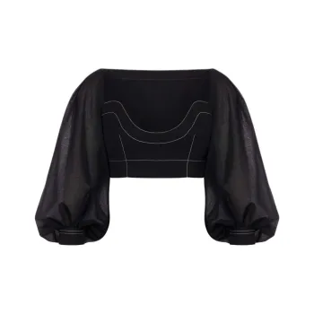 PHILOSOPHY DI LORENZO SERAFINI Bishop sleeves Crop Top
