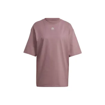 Adidas Drop Shoulder Sleeve T Shirt Women's Cameo Brown Japan Version