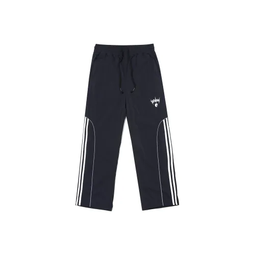 Guuka Gothic Style Embroidered Outdoor Sports Couple's Casual Pants Unisex Black