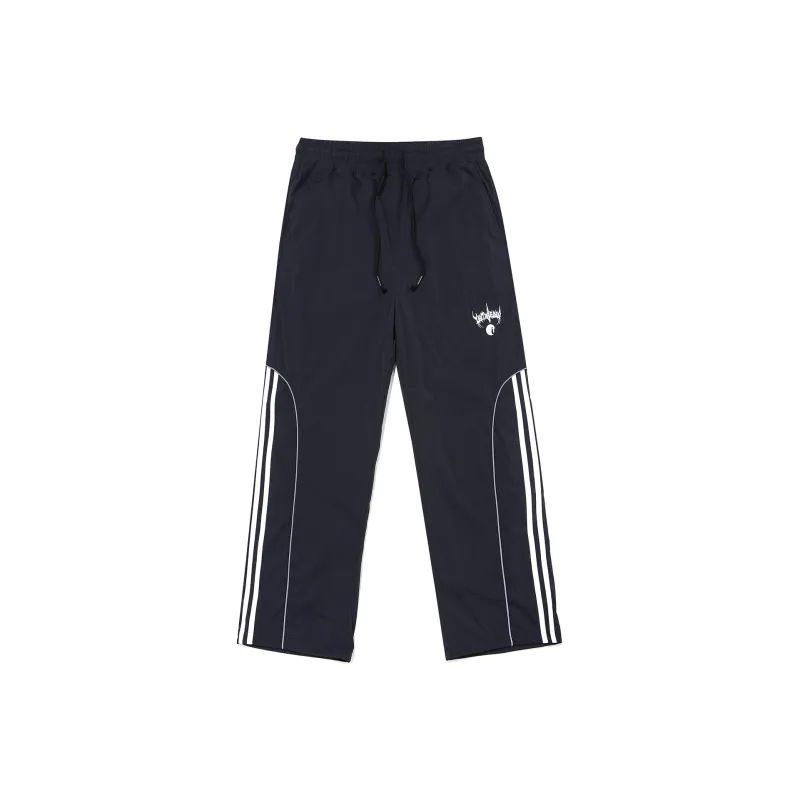 Guuka Gothic Style Embroidered Outdoor Sports Couple's Casual Pants Unisex Black-0