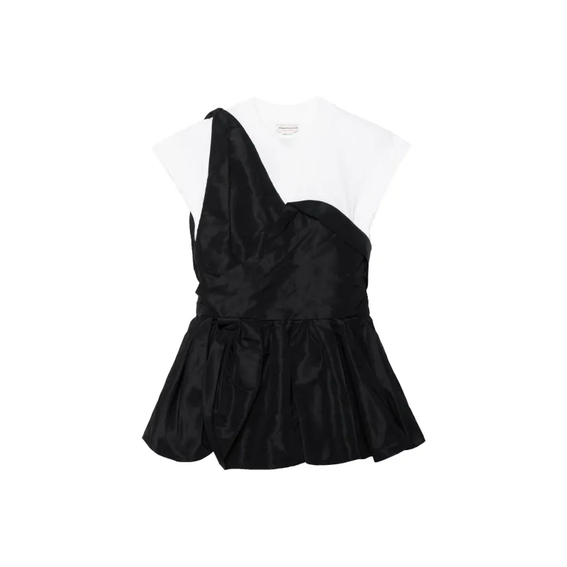 Alexander McQueen Layered Ruched T-Shirt-0