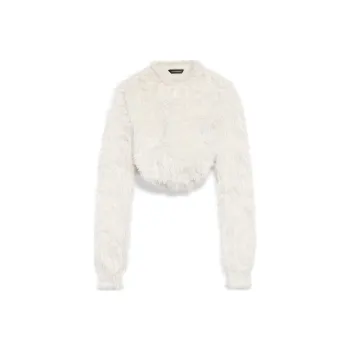Balenciaga Long Sleeve Cropped Top