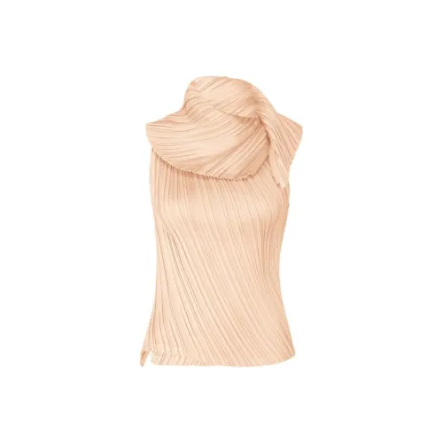 ISSEY MIYAKE Crop Tops Women's Light Yellow