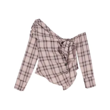 ABBY GODDESS T Shirt Women's Pink Plaid