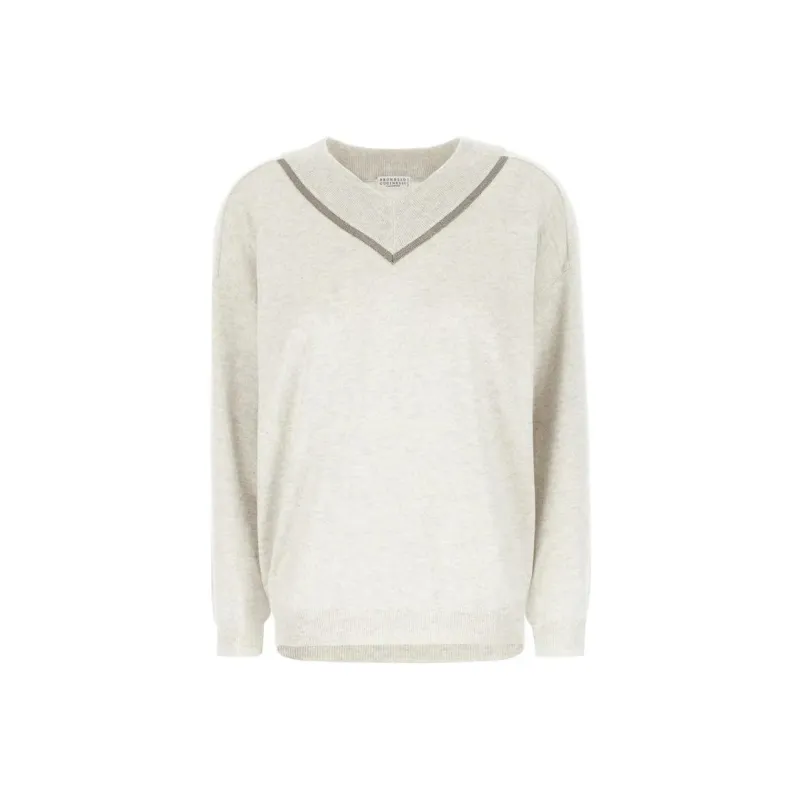 Brunello Cucinelli Bead detailed Cashmere Jumper-0