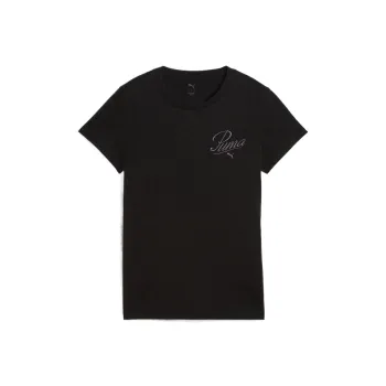 PUMA ESSScript Regular T Shirt Women's Black