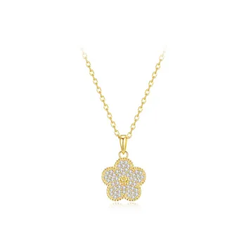 MAXTHINK S925 Silver Necklaces Women's Gold