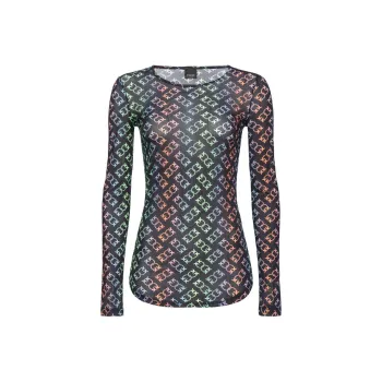 PINKO Graphic Print Long Sleeve Top