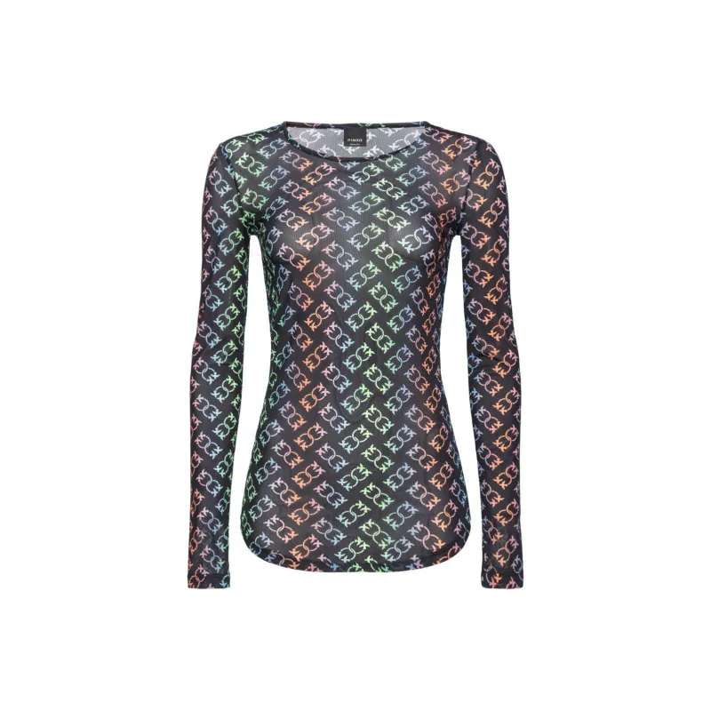 PINKO Graphic Print Long Sleeve Top-0