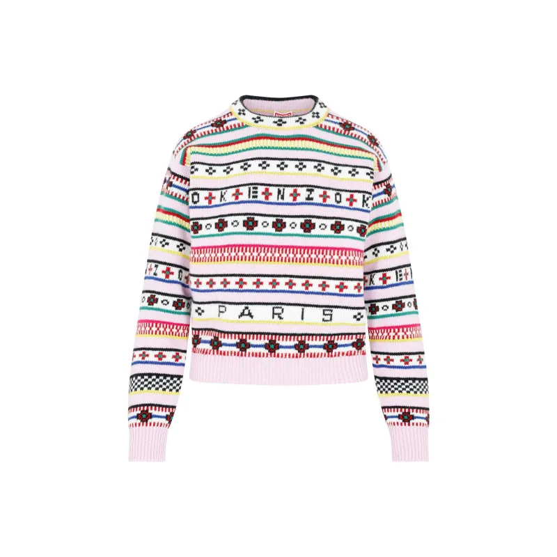 KENZO Intarsia knit Logo Jumper-0