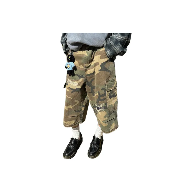 NEVER RULE Cargo Shorts Unisex Camouflage-0