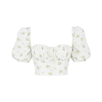 HOUSE OF CB Arianna Crop Tops Women's Ivory/Ivory
