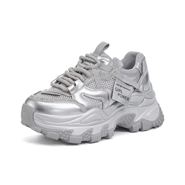 DAPHNE Anti Slip Wear Resistant Low Top Chunky Sneakers Women's-11