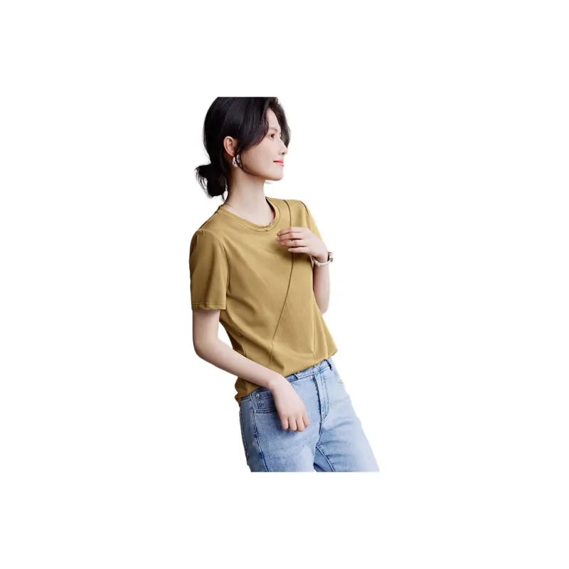 XWI T Shirts Women's Yellow-0
