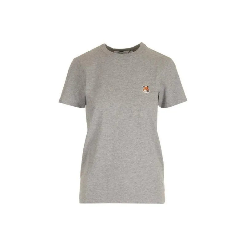 Maison Kitsune Fox Head Patch Crewneck T Shirt-0