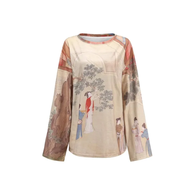 TAXIPHONE T Shirt Women's Vintage Print-0