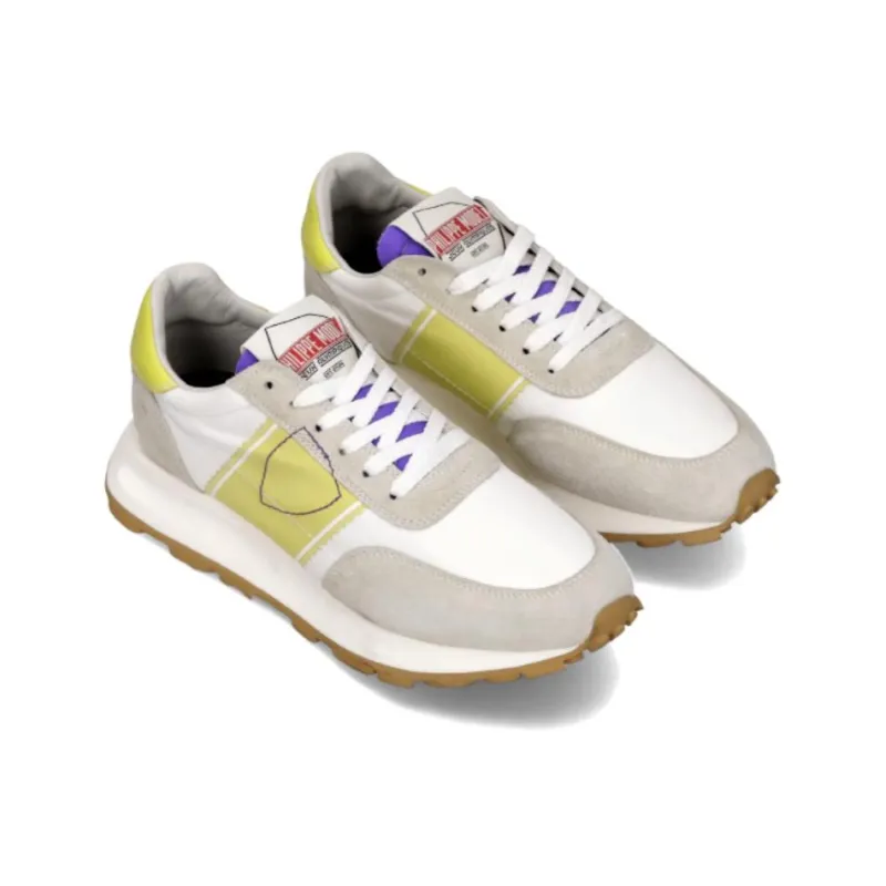 PHILIPPE MODEL Tour Running Low Top Casual Shoes Women's Beige Green-1