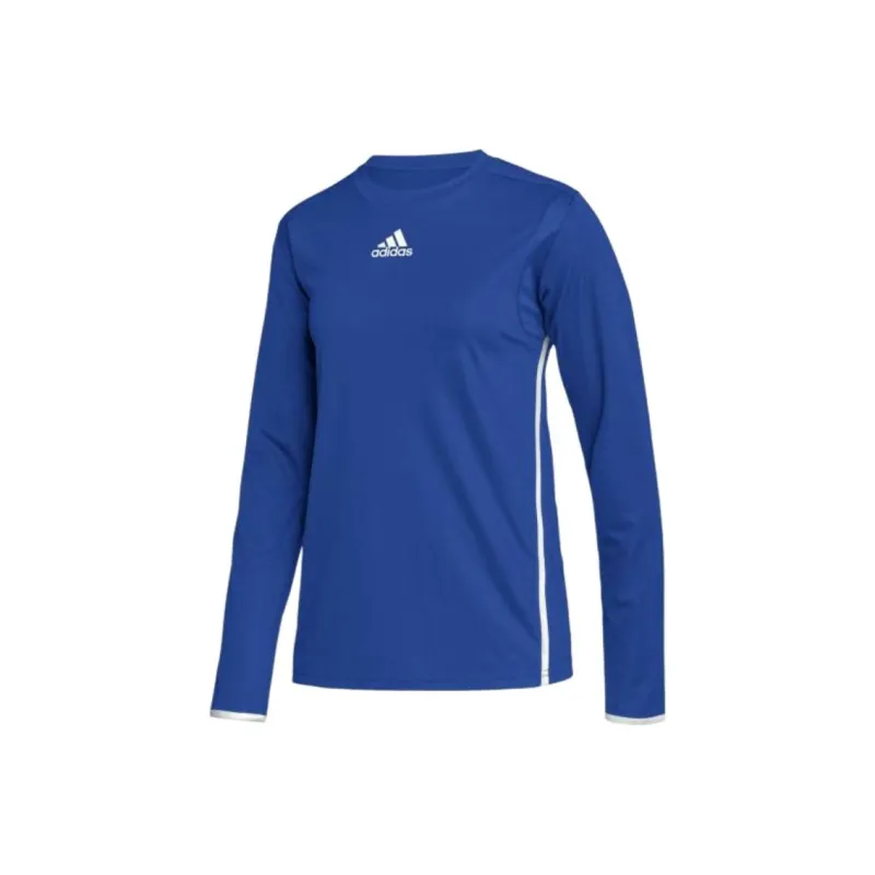 Adidas Women's Team Issue Long Sleeve Jersey Royal Blue/White-0