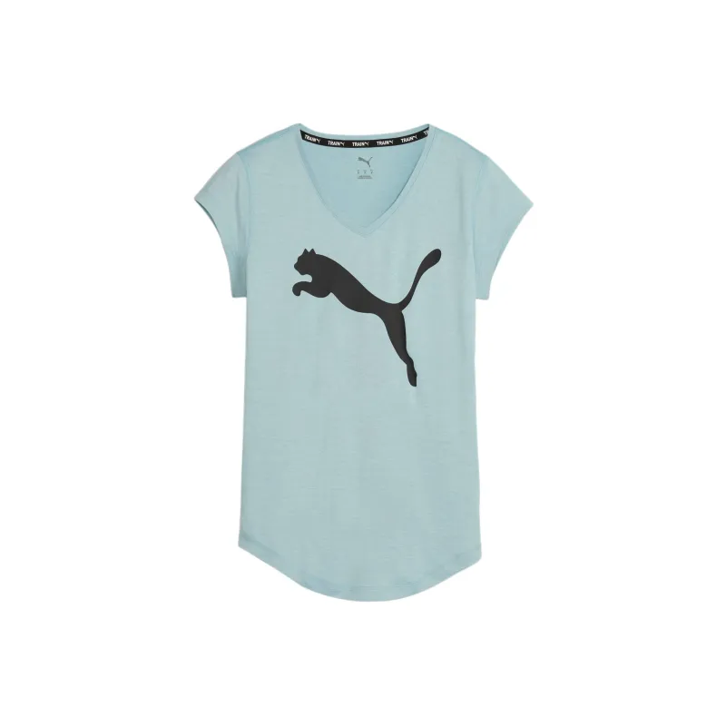 PUMA Train FavoriteHeather Cat T Shirt Women's Sapphire Stone Blue 21-0