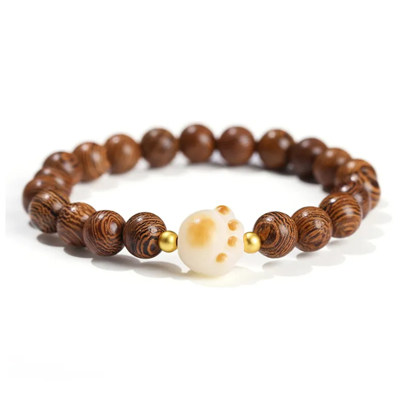 Welcome To The Treasure White Jade Bodhi Bracelets Unisex-0