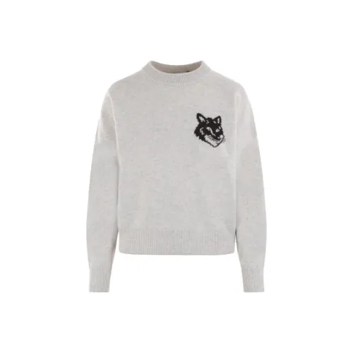 Maison Kitsune Fox Intarsia-Knit Crewneck Jumper