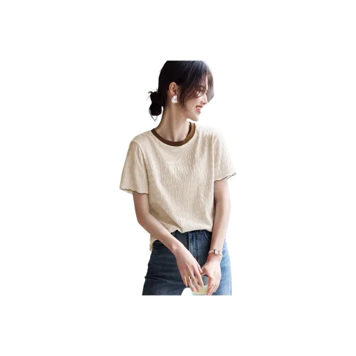 XWI T Shirt Women's Beige & Coffee